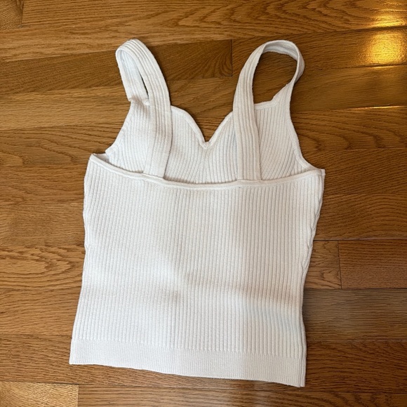 Abercrombie & Fitch White Ribbed Knit Top - Picture 2 of 3